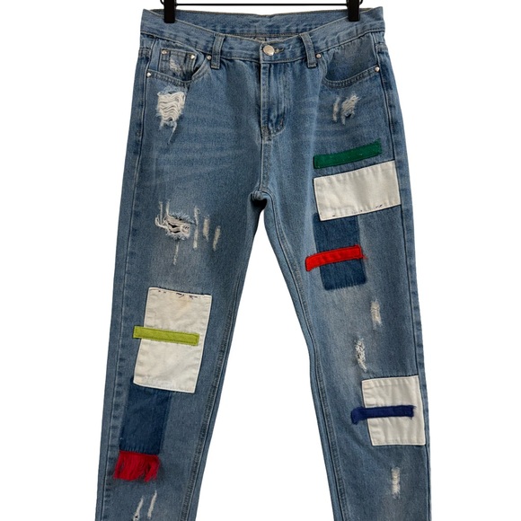 Selvage Denim Denim - Selvage Denim Custom Patchwork Straight Leg Jeans